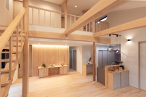 木の架構を美しく魅せる、のびやかな住まい
